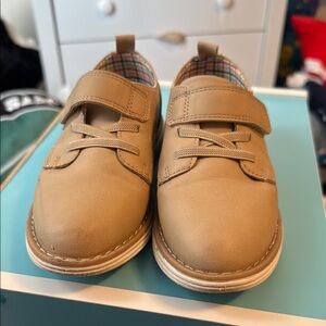 Tan Velcro Strap Kids Shoes